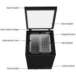 Northair Chest Freezer ?C 3.5 Cu Ft with 2 Removable Baskets ?C Reach In Freezer Chest ?C Quiet Compact Freezer ?C 7 Temperature Settings ?C Black - Image 8