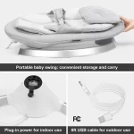 HARPPA Electric Baby Swing for Infants to Toddler with 5 Speed - Image 6