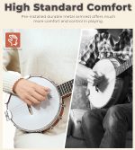 String Banjo 26 Inch, MINI Travel Banjo, Banjo Beginner Kit with Remo Head, Open Back & Closed Solid Back with beginner Kit, Comfortable Carrying Bag - Image 5
